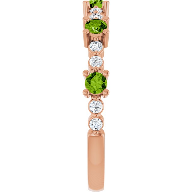 14k-rose-natural-peridot-&-1/6-ctw-natural-diamond-ring