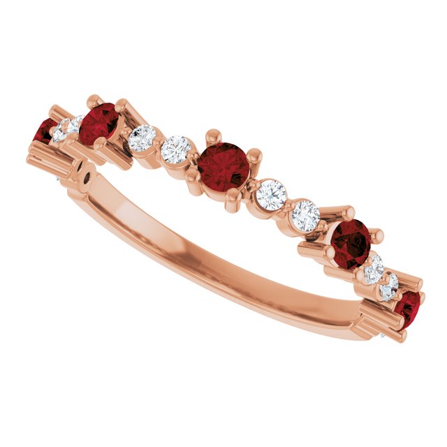 14k-rose-natural-mozambique-garnet-&-1/6-ctw-natural-diamond-ring