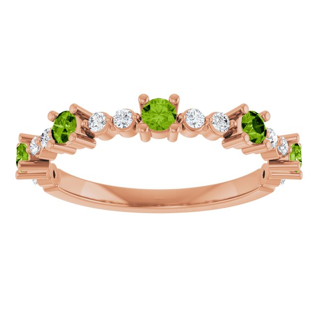 14k-rose-natural-peridot-&-1/6-ctw-natural-diamond-ring