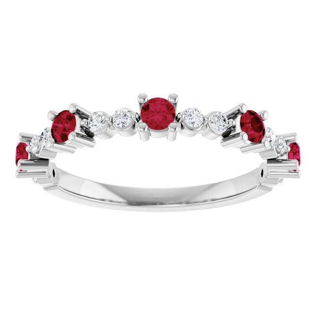 14k-white-gold-lab-grown-ruby-&-1/6-ctw-natural-diamond-ring