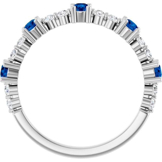 sterling-silver-lab-grown-blue-sapphire-&-1/6-ctw-natural-diamond-ring