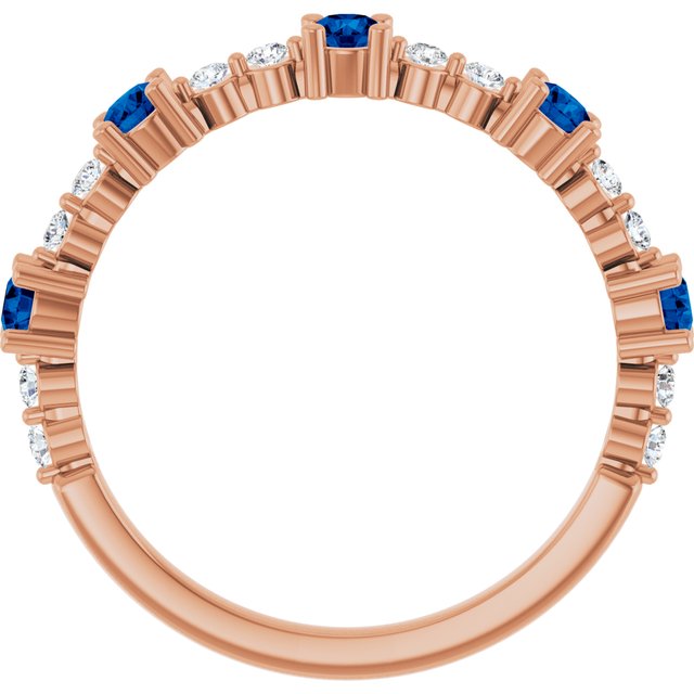 14k-rose-gold-lab-grown-blue-sapphire-&-1/6-ctw-natural-diamond-ring