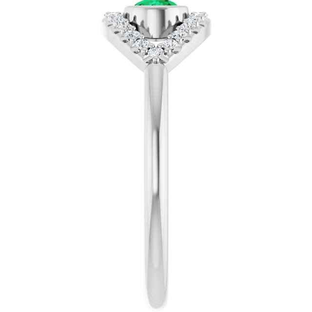 14k-white-natural-emerald-&-natural-white-sapphire-evil-eye-ring