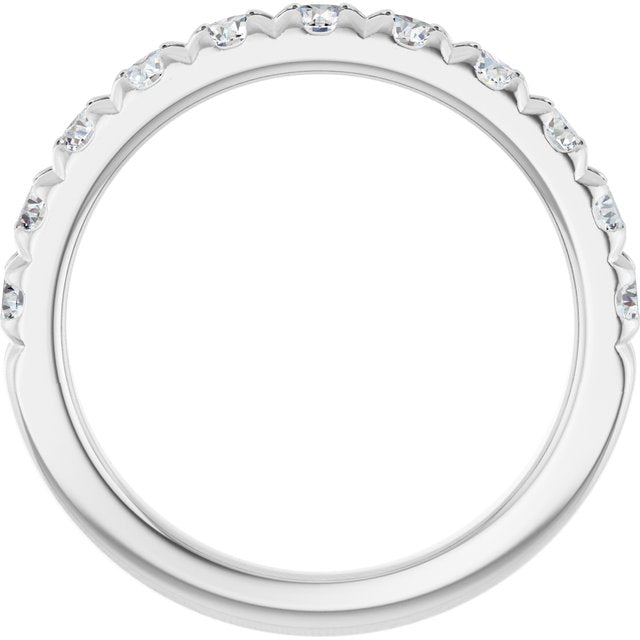 platinum-7/8-ctw-lab-grown-diamond-french-set-anniversary-band