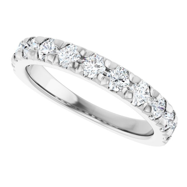 platinum-7/8-ctw-lab-grown-diamond-french-set-anniversary-band