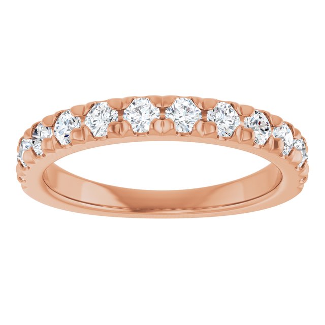 14k-rose-gold-3/4-ctw-lab-grown-diamond-french-set-anniversary-band