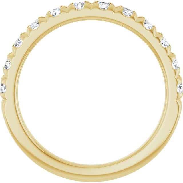 14k-yellow-gold-3/4-ctw-lab-grown-diamond-french-set-anniversary-band