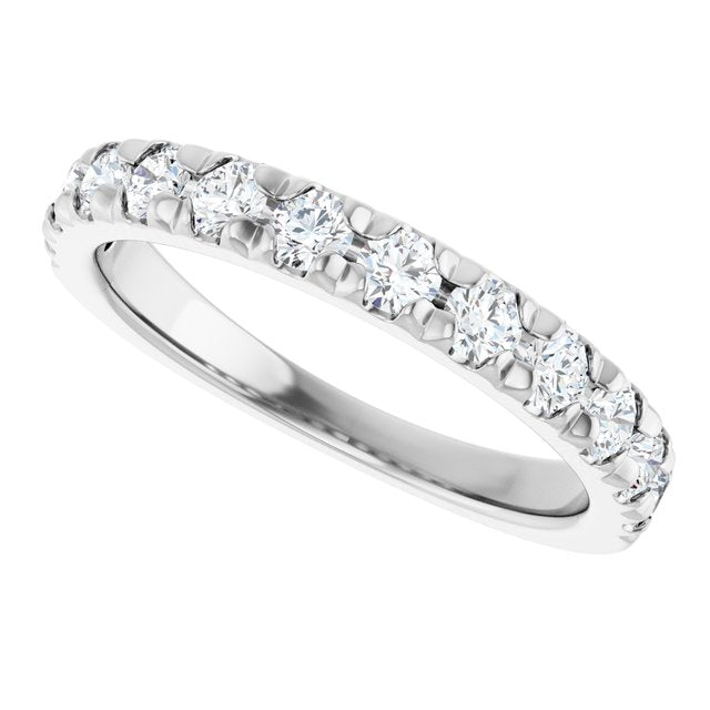 platinum-3/4-ctw-lab-grown-diamond-french-set-anniversary-band