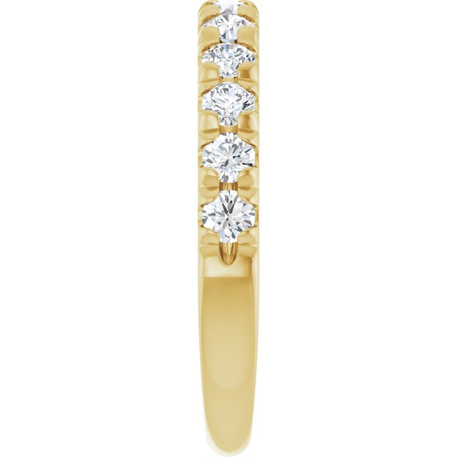 14k-yellow-gold-3/4-ctw-lab-grown-diamond-french-set-anniversary-band