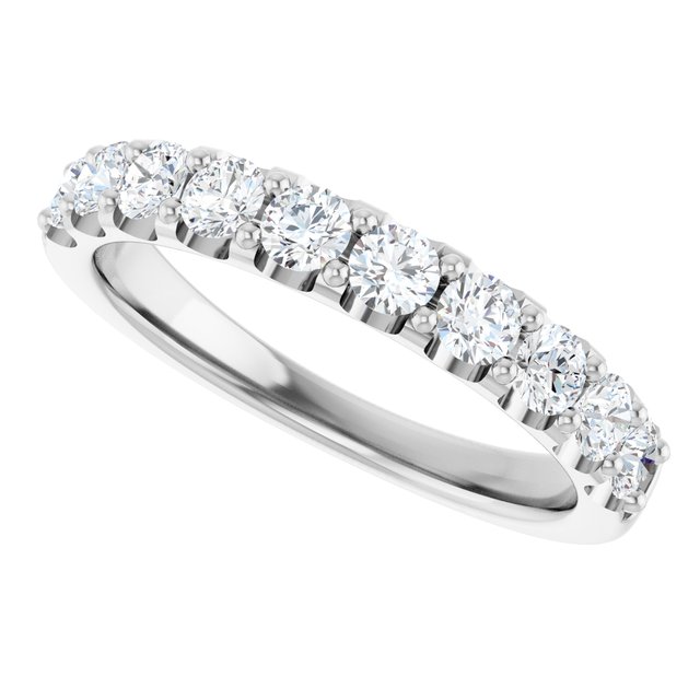 platinum-3/4-ctw-lab-grown-diamond-anniversary-band