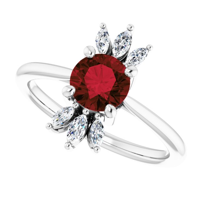 14k-white-natural-mozambique-garnet-&-1/4-ctw-natural-diamond-ring