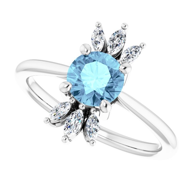 14k-white-natural-aquamarine-&-1/4-ctw-natural-diamond-ring