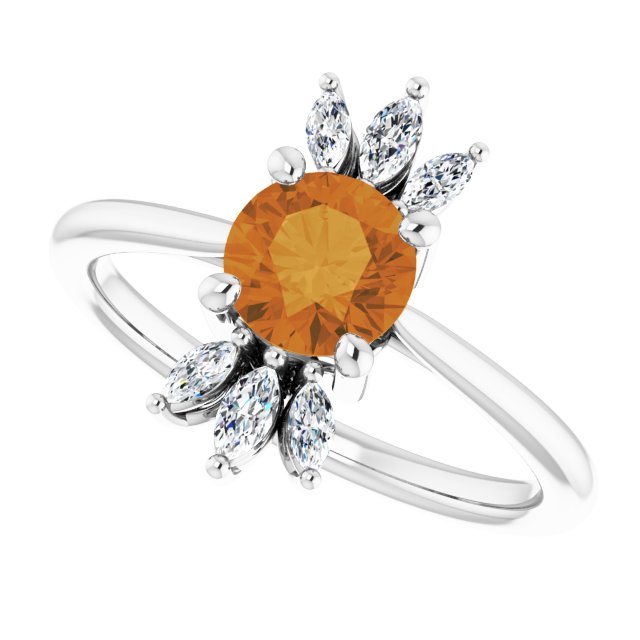 14k-white-natural-citrine-&-1/4-ctw-natural-diamond-ring