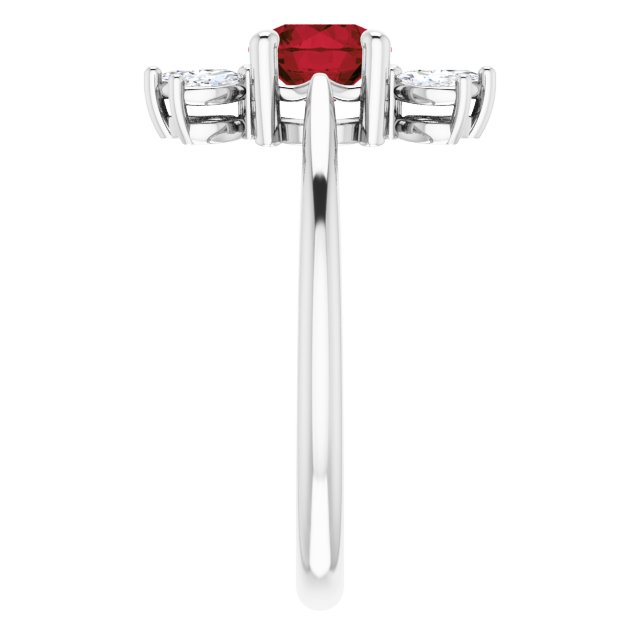 14k-white-natural-mozambique-garnet-&-1/4-ctw-natural-diamond-ring