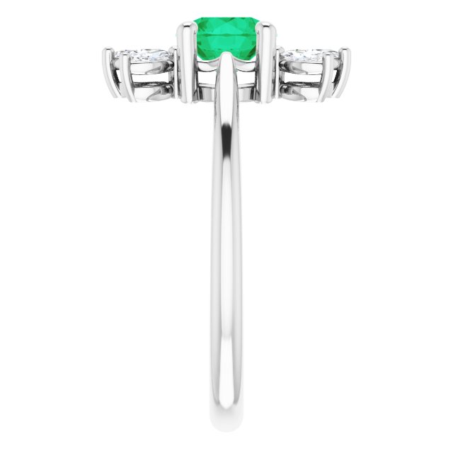 14k-white-natural-emerald-&-1/4-ctw-natural-diamond-ring