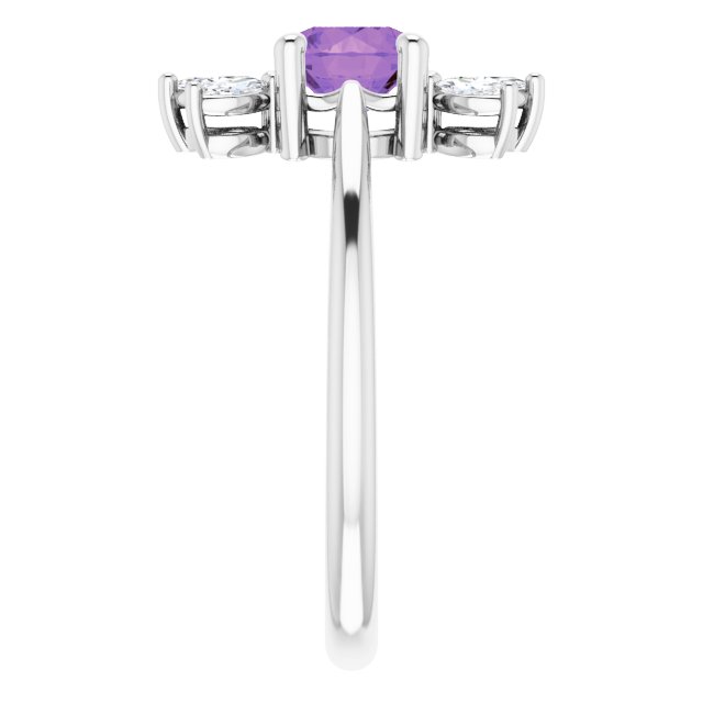 14k-white-natural-amethyst-&-1/4-ctw-natural-diamond-ring