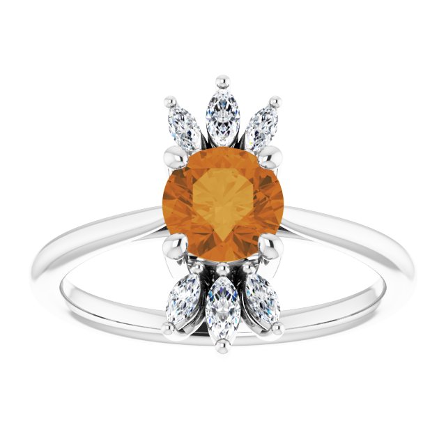 14k-white-natural-citrine-&-1/4-ctw-natural-diamond-ring