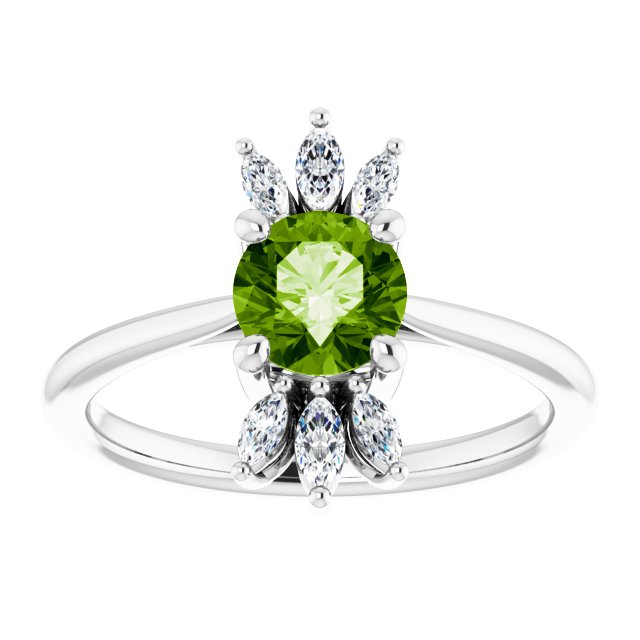 14k-white-natural-peridot-&-1/4-ctw-natural-diamond-ring