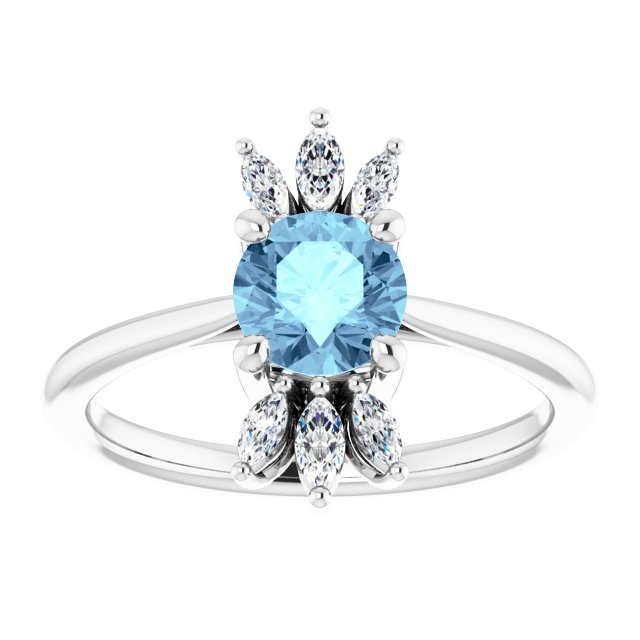 14k-white-natural-aquamarine-&-1/4-ctw-natural-diamond-ring