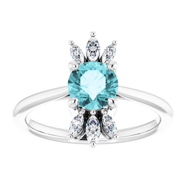 14k-white-natural-blue-zircon-&-1/4-ctw-natural-diamond-ring