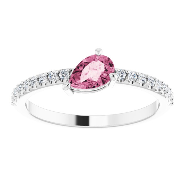 14k-white-natural-pink-tourmaline-&-1/6-ctw-natural-diamond-ring