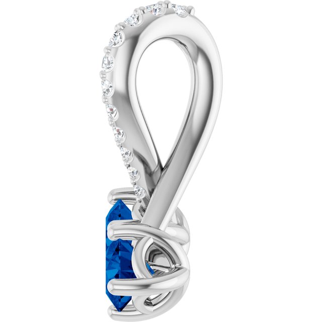14k-white-lab-grown-blue-sapphire-&-.05-ctw-natural-diamond-pendant