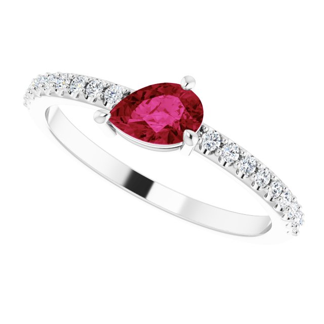 14k-white-natural-ruby-&-1/6-ctw-natural-diamond-ring