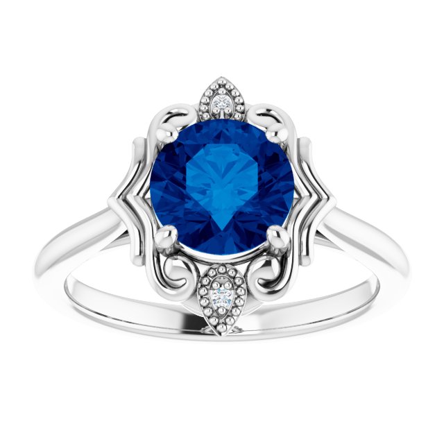 14k-white-lab-grown-blue-sapphire-&-.01-ctw-natural-diamond-sculptural-ring