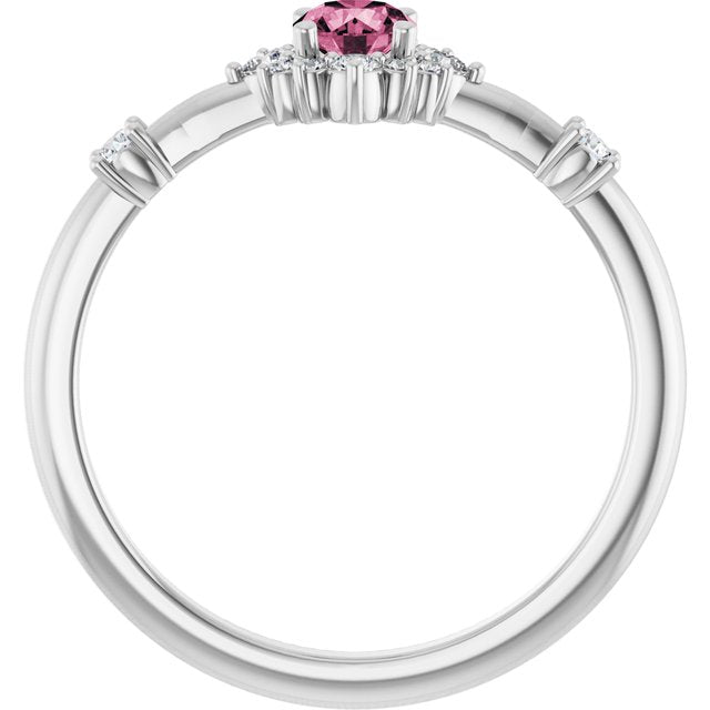 14k-white-natural-pink-tourmaline-&-1/6-ctw-natural-diamond-halo-style-ring