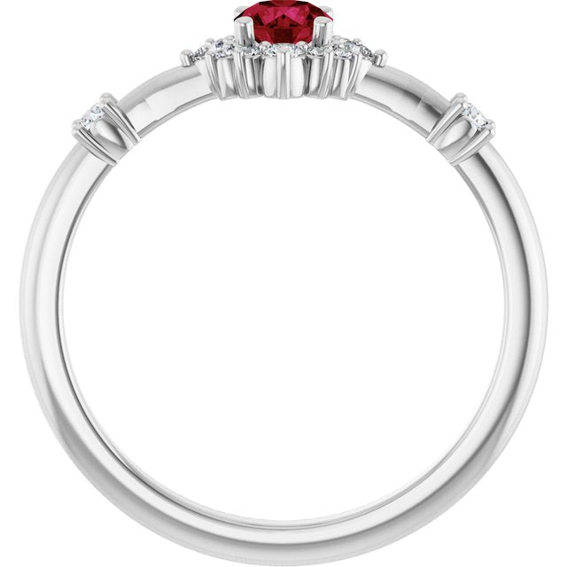 14k-white-lab-grown-ruby-&-1/6-ctw-natural-diamond-halo-style-ring