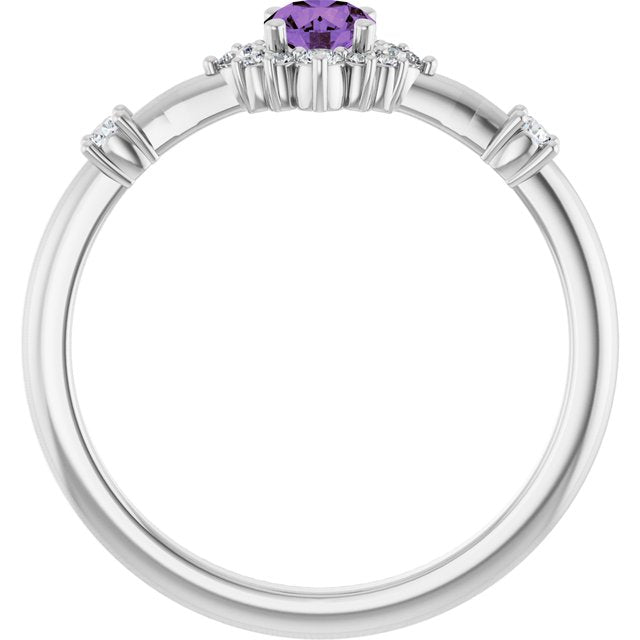 14k-white-natural-amethyst-&-1/6-ctw-natural-diamond-ring