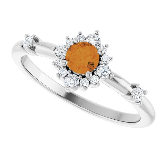 14k-white-natural-citrine-&-1/6-ctw-natural-diamond-halo-style-ring