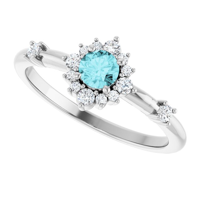 14k-white-natural-blue-zircon-&-1/6-ctw-natural-diamond-halo-style-ring