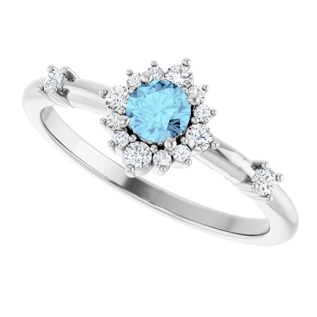 14k-white-natural-aquamarine-&-1/6-ctw-natural-diamond-halo-style-ring