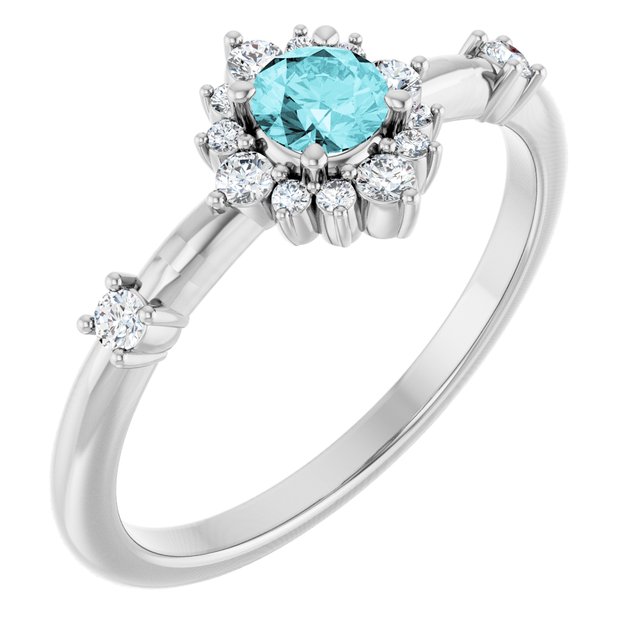 14k-white-natural-blue-zircon-&-1/6-ctw-natural-diamond-halo-style-ring