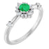 14k-white-lab-grown-emerald-&-1/6-ctw-natural-diamond-halo-style-ring
