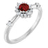 14k-white-natural-mozambique-garnet-&-1/6-ctw-natural-diamond-halo-style-ring