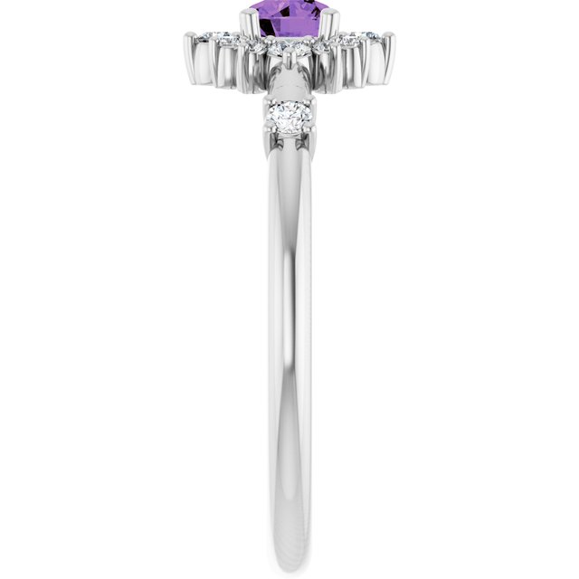 14k-white-natural-amethyst-&-1/6-ctw-natural-diamond-ring