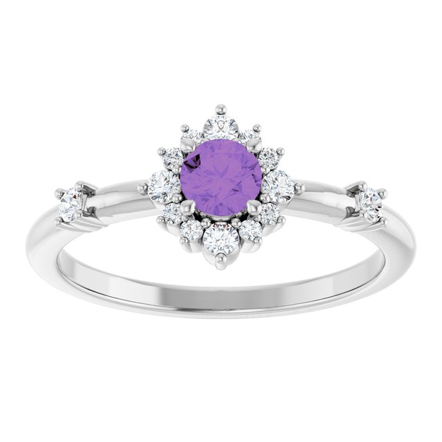 14k-white-natural-amethyst-&-1/6-ctw-natural-diamond-ring