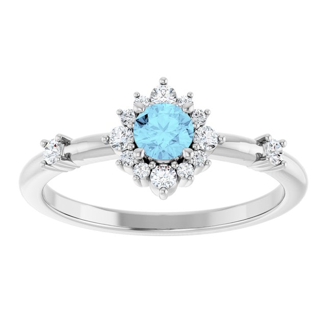 14k-white-natural-aquamarine-&-1/6-ctw-natural-diamond-halo-style-ring