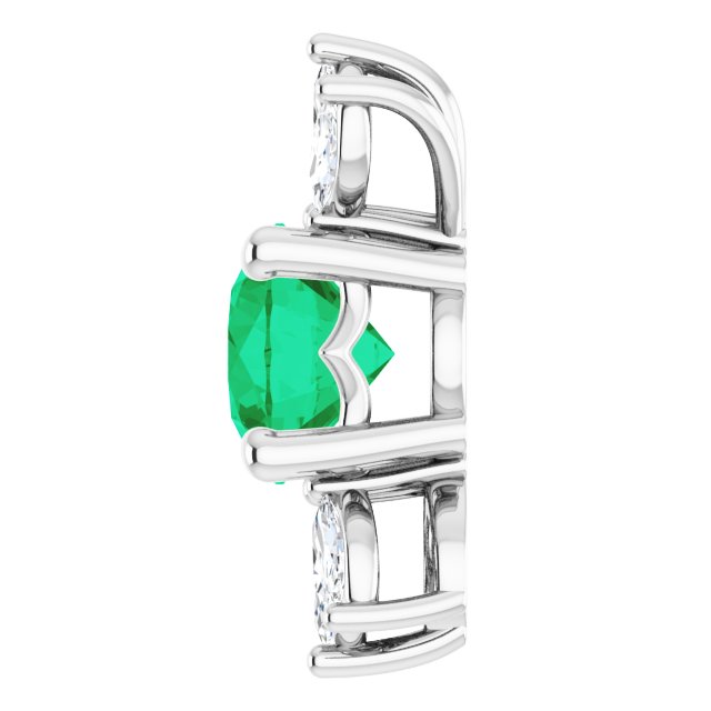14k-white-natural-emerald-&-1/5-ctw-natural-diamond-pendant