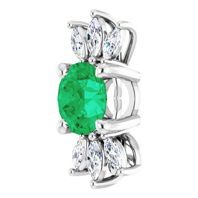 14k-white-natural-emerald-&-1/5-ctw-natural-diamond-pendant