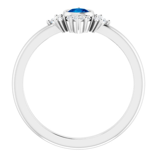 14k-white-lab-grown-blue-sapphire-&-1/5-ctw-natural-diamond-ring
