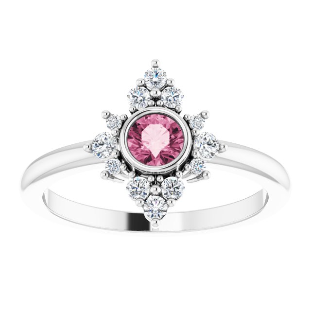 14k-white-natural-pink-tourmaline-&-1/5-ctw-natural-diamond-ring