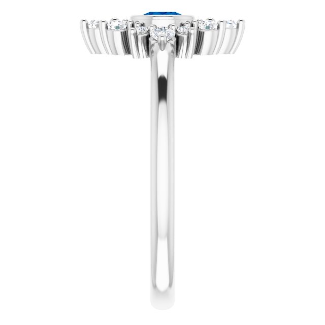 14k-white-lab-grown-blue-sapphire-&-1/5-ctw-natural-diamond-ring