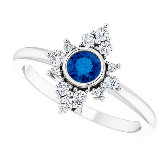 14k-white-lab-grown-blue-sapphire-&-1/5-ctw-natural-diamond-ring