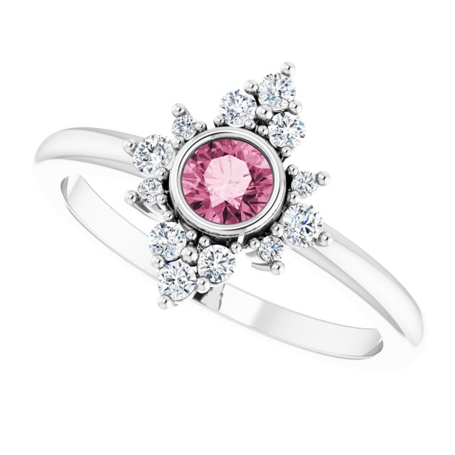 14k-white-natural-pink-tourmaline-&-1/5-ctw-natural-diamond-ring