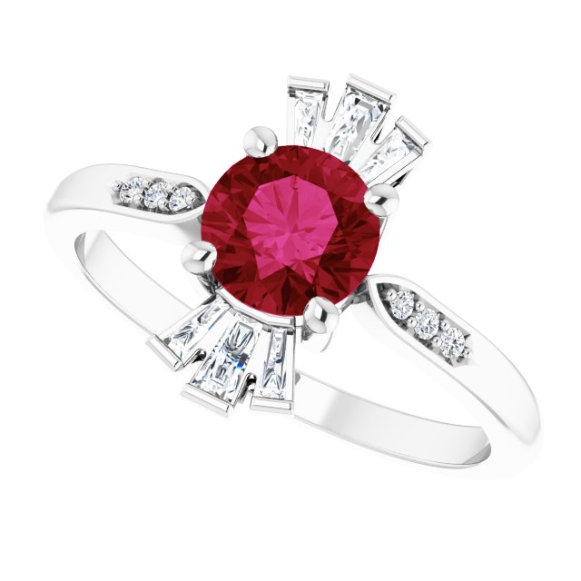 14k-white-lab-grown-ruby-&-1/6-ctw-natural-diamond-ring