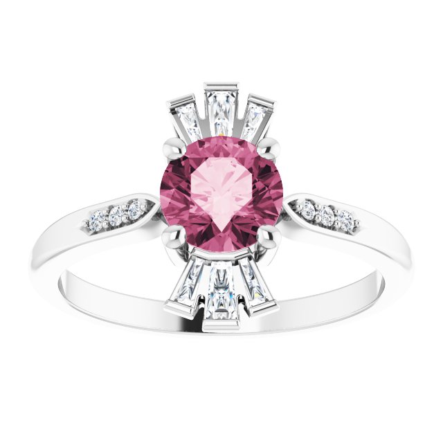 14k-white-natural-pink-tourmaline-&-1/6-ctw-natural-diamond-ring