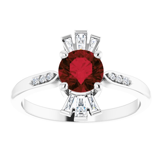 14k-white-natural-mozambique-garnet-&-1/6-ctw-natural-diamond-ring